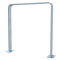 Lean-on hoop made of flat bar steel | bent, 80 x 12 mm | in curved design | without cross bar | total width: 750 mm | hot-dip galvanized